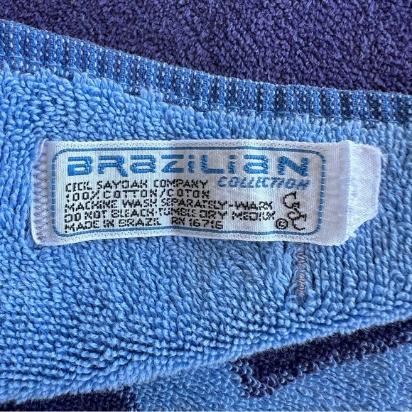 VTG Cecil Saydah MCM Geometric 3-Piece Bath Towel Set Brazilian Collection GUC - Picture 12 of 14